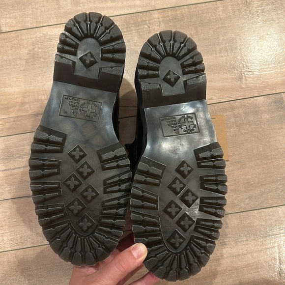 NEW Dr. Martens Adrian Snaffle Quad Platform Loafer Cow Print Unisex Size W9 M8 - Picture 15 of 16